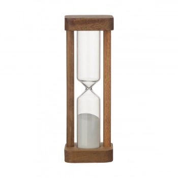 Κλεψύδρα Γυάλινη-Ξύλινη 15 Λεπτών Allure 6x6x17,5εκ. Estia 01-30032