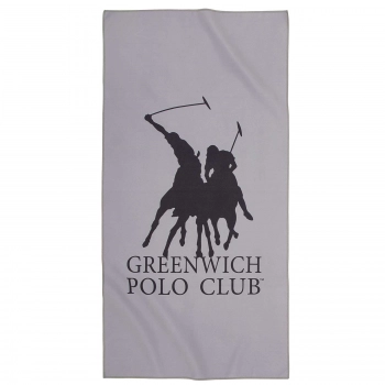 Πετσέτα Γυμναστηρίου Microfiber 45x90εκ. Essential 4186 Grey-Black Greenwich Polo Club