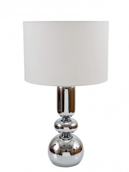 Φωτιστικό Επιτραπέζιο Μεταλλικό Λευκό-Ασημί 58εκ./33x22,9εκ. Zen Collection 25.51.52329