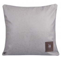 Διακοσμητικό Μαξιλάρι Polyester Leather Like Διθέσιος 42x42εκ. Premium 3926 Γκρι Ανοιχτό Greenwich Polo Club