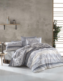 Παπλωματοθήκη Polycotton Μονή 160x240εκ. Ανδρομάχη 317 Grey Dimcol