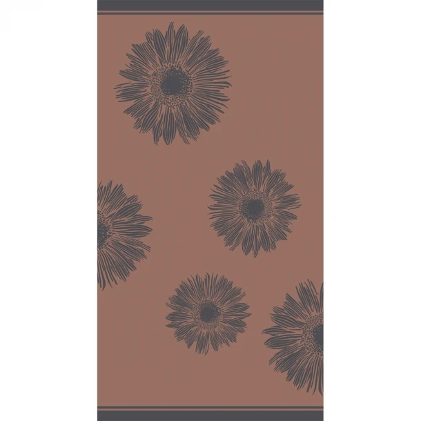 Πετσέτα Θαλάσσης Βαμβακερή Velour Brown 86x160εκ. Flower Melinen 20004876