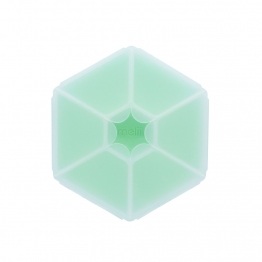 Φαγητοδοχείο Πλαστικό Με 6 Χωρίσματα Snackle Box Hexagon Mint Melii MEL23730