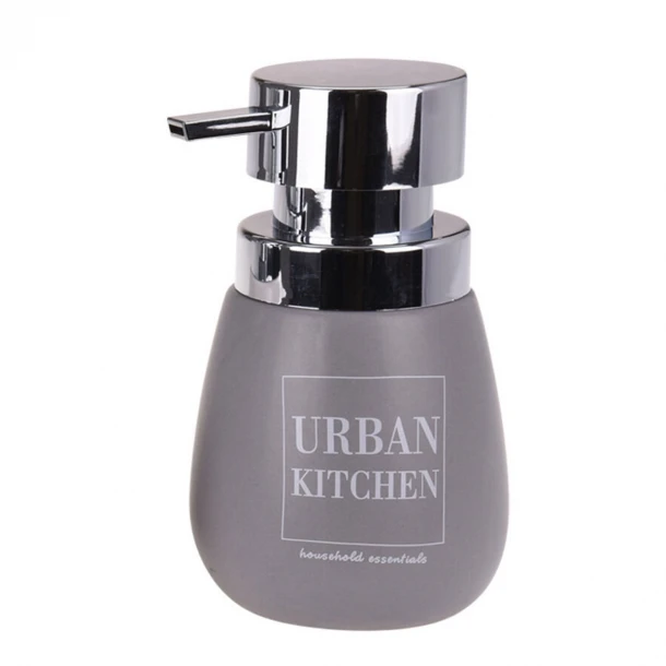 Ντισπένσερ Δολομίτη 300ml-8,5x8,5x14,8εκ. Grey MRShome 0061002