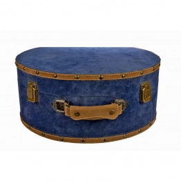 Κουτί Αποθήκευσης Υφασμάτινο Μπλε-Καμηλό Art Et Lumiere 40x33x16,5εκ. 05239