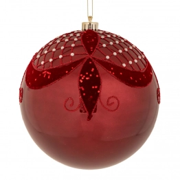 Χριστουγεννιάτικη Μπάλα Πλαστική Περλέ Μπορντώ 20εκ. iliadis 90958