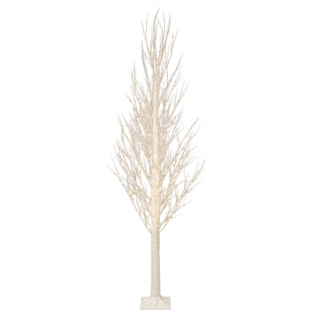 Χριστουγεννιάτικο Δέντρο Λευκό Φωτιζόμενο 150εκ.-750 Led Σε Μεταλλική Βάση iliadis 87027