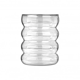 Ποτήρι Νερού Γυάλινο Κυμματιστό Διάφανο Waves 350ml-8x8x9εκ. Estia 07-36669