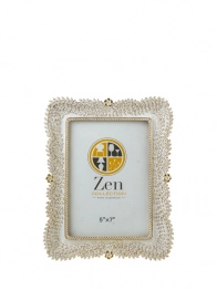 Κορνίζα Polyester Λευκή-Χρυσή 13x18εκ. Zen Collection 25.12.51505