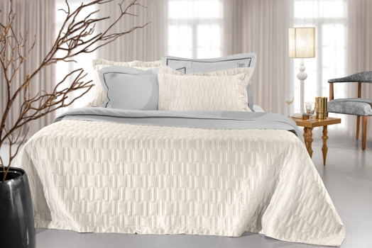 Σετ Κουβερλί Microsatin King Size 240x250εκ. Brick Ivory Guy Laroche