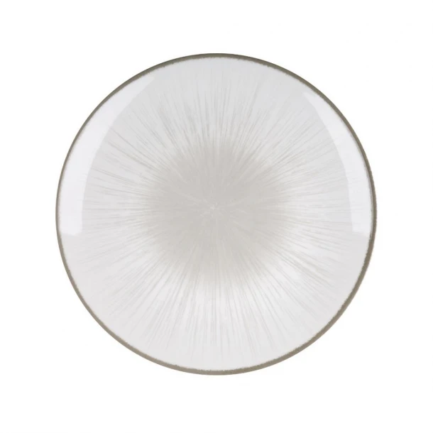 Πιατέλα Στρογγυλή Πορσελάνης 31εκ. Water Lily Grey Oriana Ferelli PR243366405