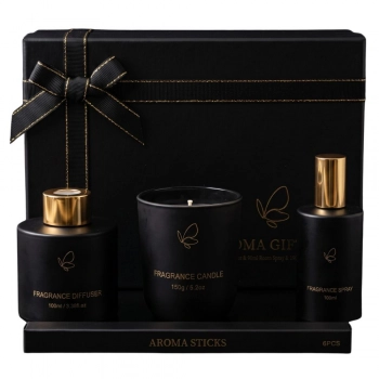 Σετ 2 Αρωματικά Diffuser 100ml Με Κερί Μαύρο Σε Κουτί Δώρου iliadis 94994