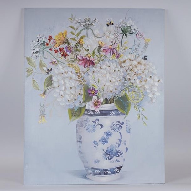 Πίνακας Καμβάς Βάζο Με Λουλούδια Multi 80x3x100εκ. ESTHETI 755-12248