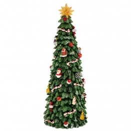 Χριστουγεννιάτικο Διακοσμητικό Δέντρο Polyresin Με Φως Μουσική & Κίνηση 11x11x30εκ. iliadis 90498