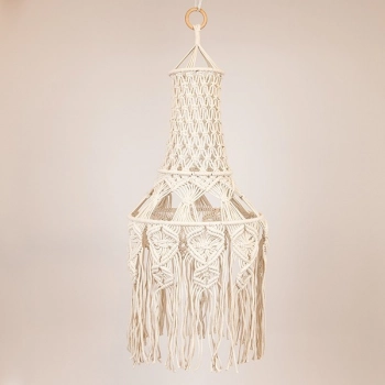 Φωτιστικό Οροφής Μακραμέ Μπεζ 38x90εκ. ESTHETI 814-15002