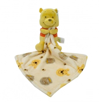 Πανάκι Παρηγορίας Fleece 30x30εκ. Με Λούτρινο 25εκ. Winnie 38 Yellow Disney Home