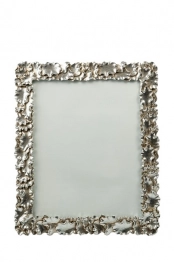 Κορνίζα Polyester Ασημί Με Φύλλα 20x25εκ. Zen Collection 26.14.52760