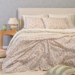 Σετ Σεντόνια Βαμβακερά Υπέρδιπλο 235x270εκ. Amy Beige Ultra Line Melinen 20003422