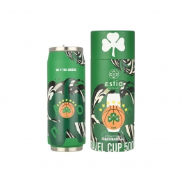 Θερμός-Ποτήρι Ανοξείδωτο Travel Cup Panathinaikos BC Edition We The Greens Estia 500ml-7,1x19εκ. 00-27124
