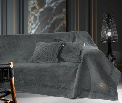 Ριχτάρι Διθέσιος Suede Microfiber Rubicon Anthracite 170x250εκ. Guy Laroche