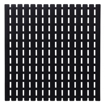 Ταπέτο Αντιολισθητικό Ντουζιέρας PP&TPE 54x54εκ. Nora Black Sealskin 800652