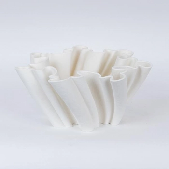 Φοντανιέρα Πορσελάνης 3D Λευκή 34x34x15εκ. ESTHETI 752-21105