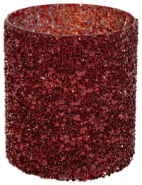 Κηροπήγιο Γυάλινο 11x12,5εκ. Strass Silver Art Et Lumiere 30546