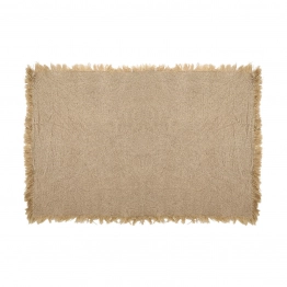 Σουπλά Με Κρόσσια Βαμβακερό Μπεζ 50x33εκ. Loom Estia 07-36102