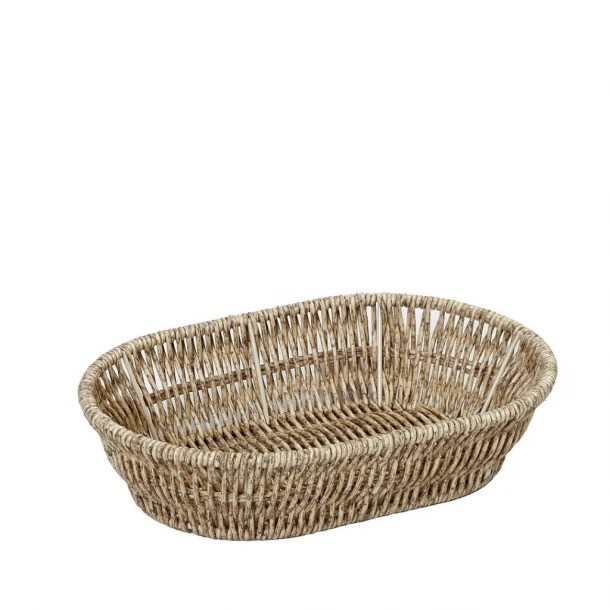Ψωμιέρα Ψάθινη Μπεζ ESPIEL 25x17x6εκ. KOD108