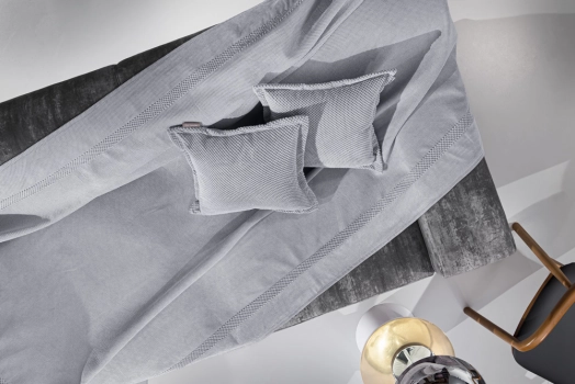 Ριχτάρι Τετραθέσιος Suede Microfiber Rubicon Silver 170x350εκ. Guy Laroche