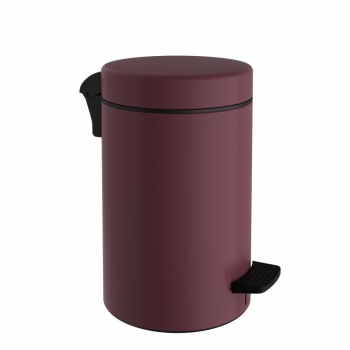 Καλάθι Απορριμμάτων 10lt-Φ20x37εκ. Soft Close Ανοξείδωτο Matte Bordeaux Pam & Co 2037-153