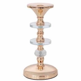 Κηροπήγιο Μεταλλικό-Ακρυλικό Χρυσό 11x24εκ. iliadis 91770