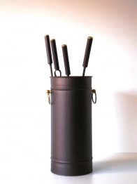 Κρεμανταλάς Κουβαδάκι Σιδερένιο Μασίφ Με Αξεσουάρ Φ20x32εκ. Καφέ Σκουριά Σωλήνα Oro