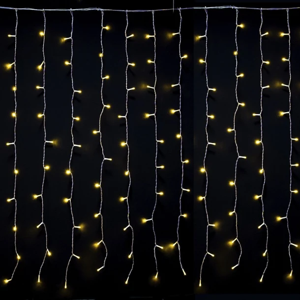 Λαμπάκια Κουρτίνα 200 led Σταθερό Ζεστό Λευκό Φως 2x1μ. iliadis 78643