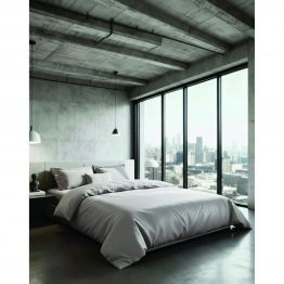 Σεντόνι Μεμονωμένο Βαμβακοσατέν King 270x290εκ. City 2 Silver Makis Tselios