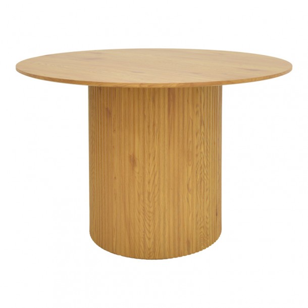 Τραπέζι Karulo pakoworld mdf σε sonoma απόχρωση Φ120x76εκ