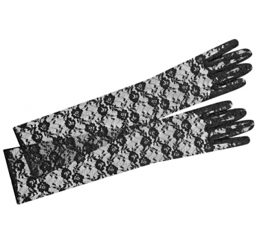 Γάντια Μακριά Δαντελωτά Μαύρα 40εκ. Carnavalista 3-2658