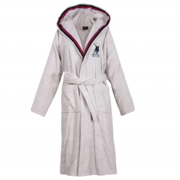 Μπουρνούζι Ενηλίκων Βαμβακερό Ζακάρ Small Essential 3064 Grey Greenwich Polo Club