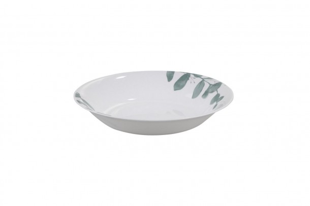 Πιάτο Βαθύ Φαγητού Γυάλινο Green 22εκ. Leaf Eaton ME25032023