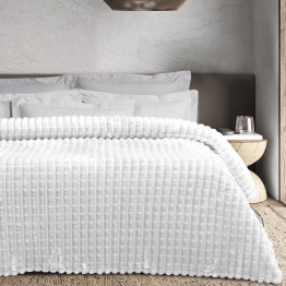 Κουβέρτα Fleece Υπέρδιπλη 220x240εκ. Blankets 1386 White Das Home