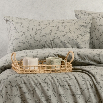 Ζεύγος Μαξιλαροθήκες Φανελένιες 53x72εκ.Poppy Grey Winter Line Melinen 20005121