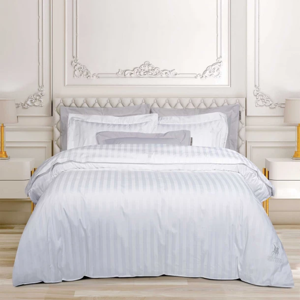Σετ Σεντόνια Βαμβακοσατέν King 270x280εκ. Classic 2271 White Greenwich Polo Club