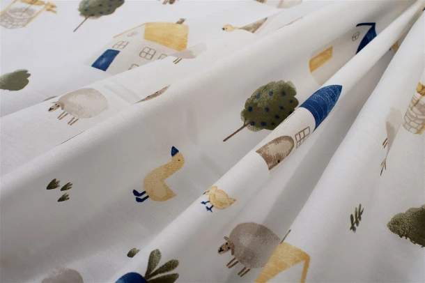 Σεντόνι Μεμονωμένο Βαμβακερό Λίκνου 80x110εκ. Village 579 White-Green Dimcol