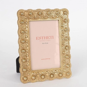 Κορνίζα Polyresin Χρυσό 15x1,5x20,5εκ. ESTHETI 756-12045