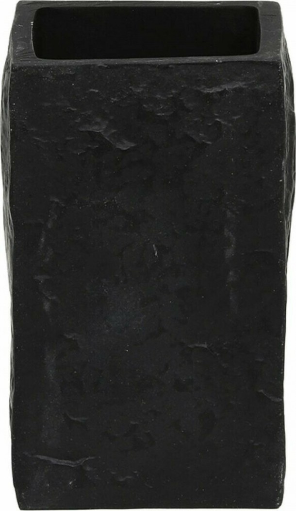 Ποτηροθήκη Polyresin Μαύρη 6,5x6,5x10,5εκ. MRShome DS-8893L03