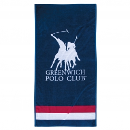 Πετσέτα Θαλάσσης Βαμβακερή 90x180εκ. Essential 3866 Κόκκινη-Λευκή-Μπλε Greenwich Polo Club