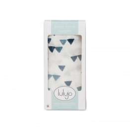 Μουσελίνα Bamboo-Βαμβακερή 120x120εκ. Πολλαπλών Χρήσεων Navy Triangles Swaddling Lulujo LJ145