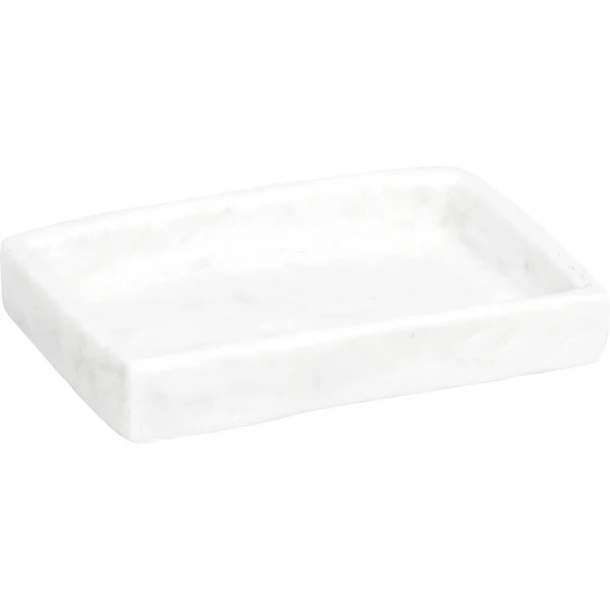 Σαπουνοθήκη Polyresin Λευκή 9x12,5x2εκ. MRShome DS-8880L07