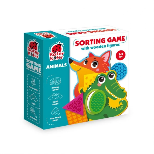 Παιχνίδι Ταξινόμησης Με Ξύλινα Ζωάκια Roter Kafer RW4204