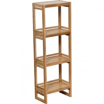 Ραφιέρα Μπάνιου Bamboo Natural Με 4 Ράφια 20x33x100εκ. MRShome DS-1265000